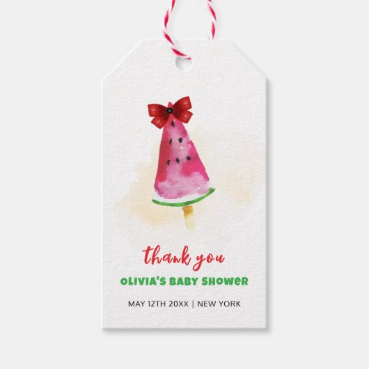 Popcicle klaar voor Pop Ice Cream Baby shower Cadeaulabel (Voorkant)