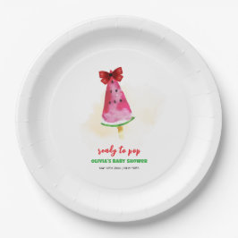 Popcicle klaar voor Pop Ice Cream Baby shower Papieren Bordje