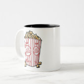 popcorcinema tweekleurige koffiemok (Voorkant links)