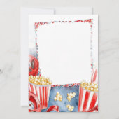 Popcorn Achtertuin Film Night Verjaardagsfeest Kaart (Achterkant)