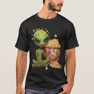 Popcorn Alien – Leuke Film Snack Kunst T-shirt