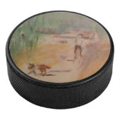 Popcorn Anime Abstract Dog Hockey Puck (3/4)
