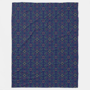 Popcorn Anime Blauwe Geometrische Fleece Deken
