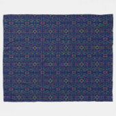 Popcorn Anime Blauwe Geometrische Fleece Deken (Voorkant (Horizontaal))