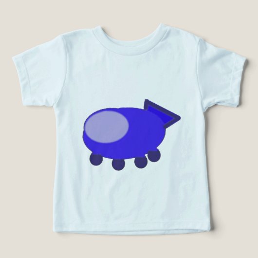 Popcorn Anime Blauwe Ruimteschip Tekenfilm (Design voorkant)