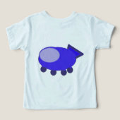 Popcorn Anime Blauwe Ruimteschip Tekenfilm (Design achterkant)