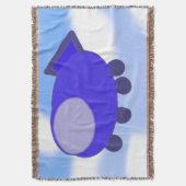 Popcorn Anime Blauwe Ruimteschip Wolken Deken (Voorkant Verticaal)