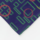 Popcorn Anime Blue Geometric  Fleece Deken (Hoek)