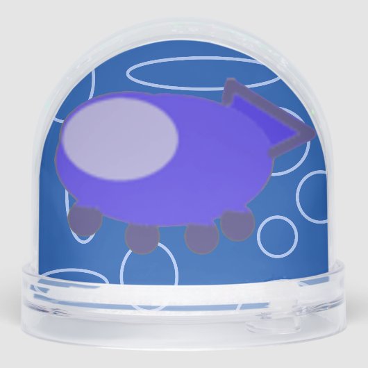 Popcorn Anime Blue Ruimteschip Luchtvaart Sneeuwbol (Achterkant)