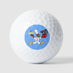 Popcorn Anime Chef Ducky Kazoo Blauwe Cartoon Golfballen