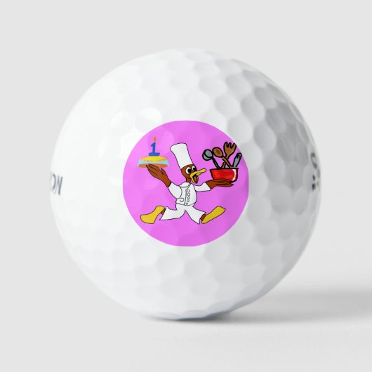 Popcorn Anime Chef Ducky Kazoo Roze Golfballen (Voorkant)