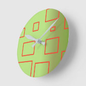 Popcorn Anime Groene Rode Rechthoeken Ronde Klok (Hoek)