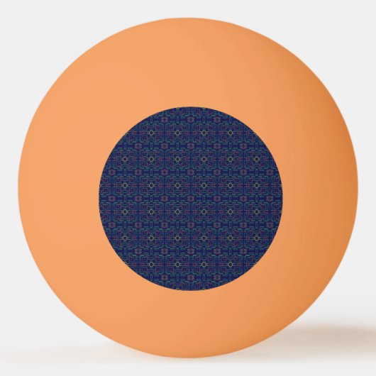 Popcorn Anime Picnic Seashore Blue Geometric  Pingpongbal (Voorkant)