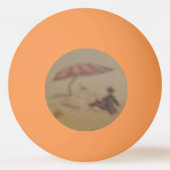 Popcorn Anime Picnic Seashore Blue Geometric  Pingpongbal (Achterkant)