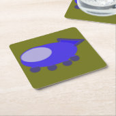 Popcorn Anime Puppy Ruimteschip Papier Onderzetter (Schuin)