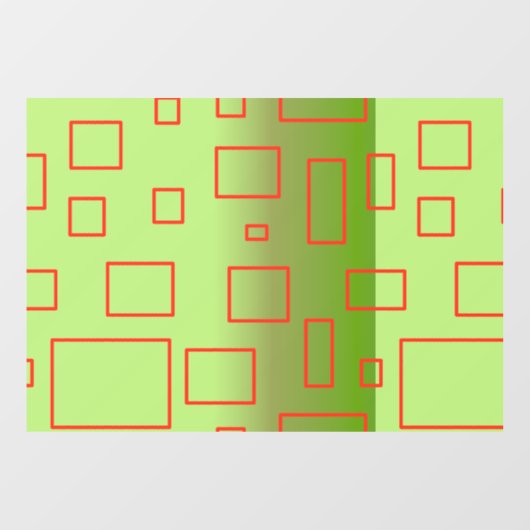 Popcorn Anime Red Green Box Abstract Window Cling Raamsticker (Vel)
