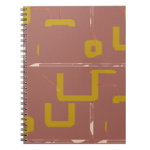 Popcorn Anime Stoneage Circuit Bruin Geometrisch Notitieboek