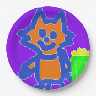 Popcorn Anime Vrolijke Papier Borden Papieren Bordje