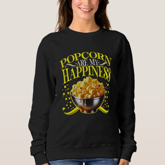 popcorn are my happiness trui (Voorkant)