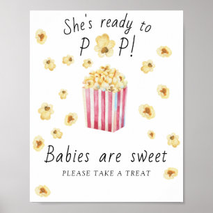 Popcorn baby shower - Baby's zijn zoet Poster