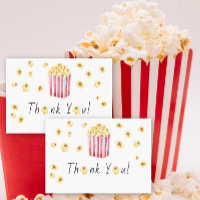 Popcorn Baby shower bedankkaart