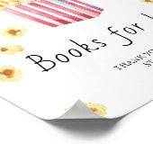 Popcorn baby shower - boeken voor baby poster (Hoek)