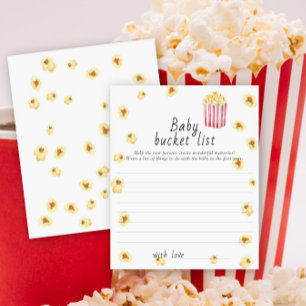 Popcorn baby shower - Emmer met babydoelen spel