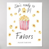 Popcorn baby shower - Favors Poster (Voorkant)