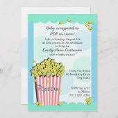 Popcorn Baby shower Kaart (Voorkant / Achterkant)