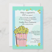Popcorn Baby shower Kaart (Voorkant)