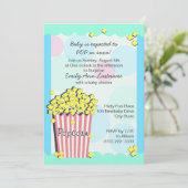 Popcorn Baby shower Kaart (Staand voorkant)