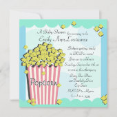 Popcorn Baby shower Kaart (Voorkant)