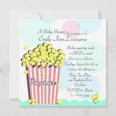 Popcorn Baby shower Kaart (Voorkant)