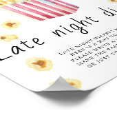 Popcorn baby shower - Late night luiers spel Poster (Hoek)