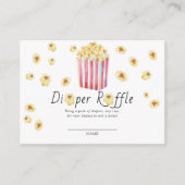 Popcorn baby shower luierverloting informatiekaartje (Voorkant)