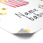 Popcorn baby shower - Noem dat baby voedsel Poster (Hoek)