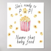 Popcorn baby shower - Noem dat baby voedsel Poster (Voorkant)