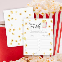Popcorn baby shower Noem dat liedje baby spel