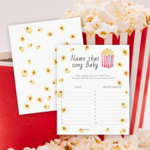 Popcorn baby shower Noem dat liedje baby spel