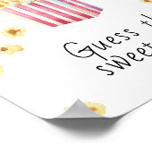 Popcorn baby shower - Raad de zoete troep Poster (Hoek)