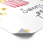 Popcorn baby shower - snoep en lekkernijen poster (Hoek)