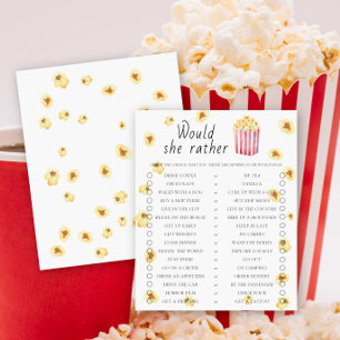 Popcorn baby shower zou ze liever spel