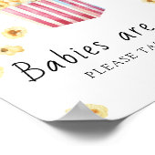 Popcorn babyfeest - Baby's zijn lief Poster (Hoek)
