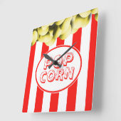 Popcorn Bag Funny Movie Theme Vierkante Klok (Hoek)