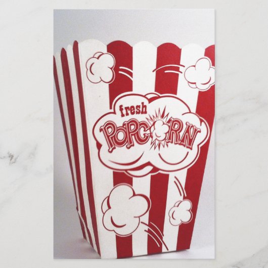 Popcorn Bag red Vintage Briefpapier (Voorkant)