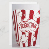 Popcorn Bag red Vintage Briefpapier (Voorkant / Achterkant)