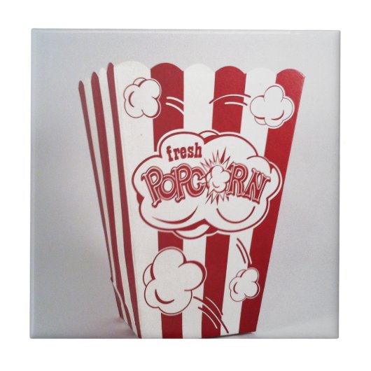 Popcorn Bag red Vintage Tegeltje (Voorkant)