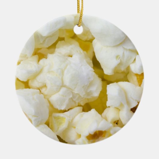 Popcorn Ball kerstversiering Keramisch Ornament (Voorkant)
