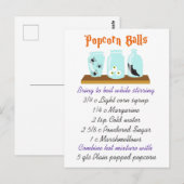 Popcorn Balls Recipe Briefkaart (Voorkant / Achterkant)