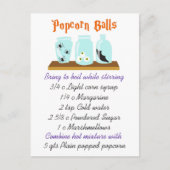 Popcorn Balls Recipe Briefkaart (Voorkant)